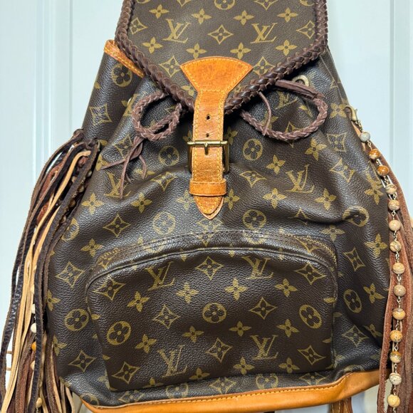 Vintage Boho Louis Vuitton Fringe Backpack - Picture 11 of 16